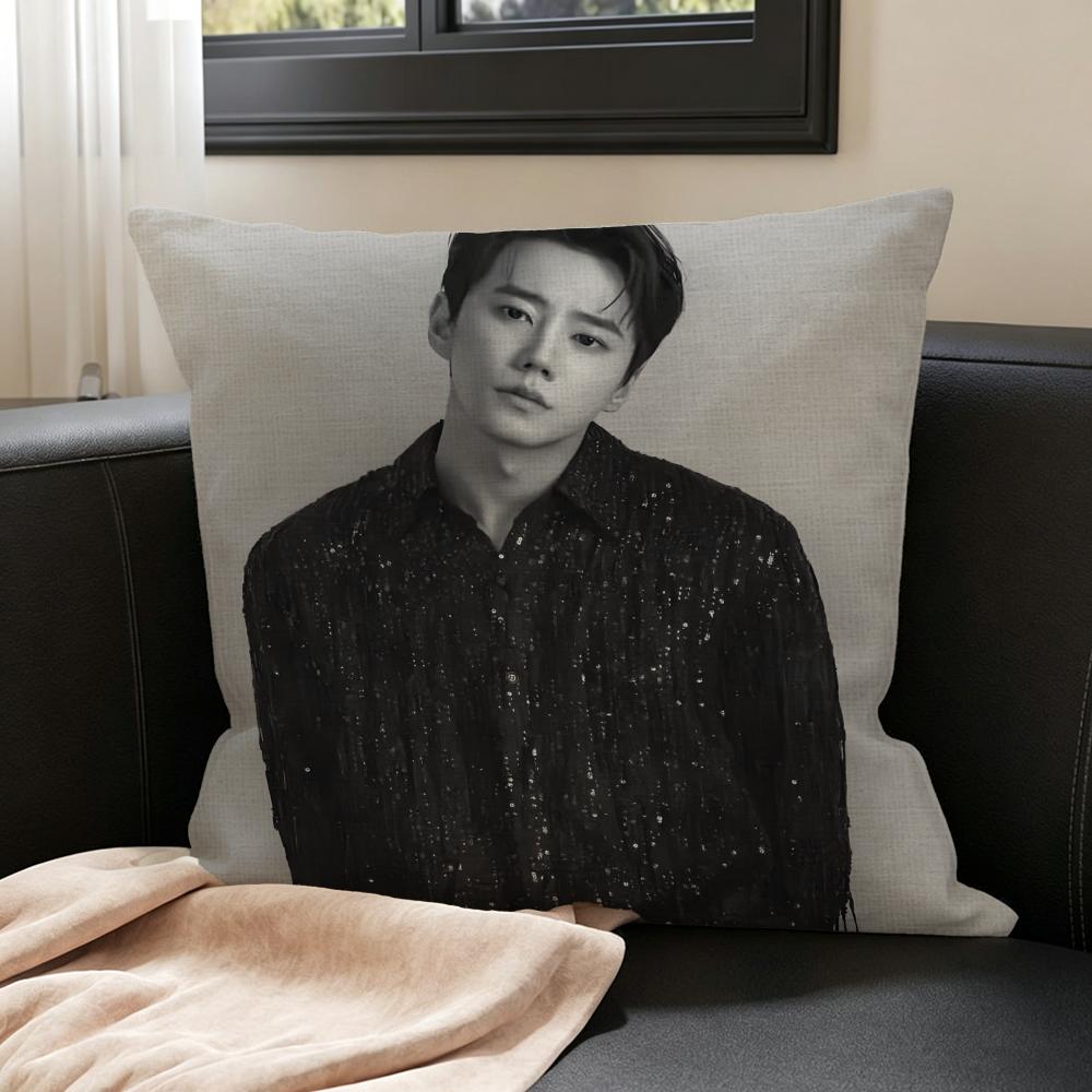 L-Lee Jun-Young Cushion Cover Natural Linen Pillowcase Set, All-In-One Decor For Sofa, Bedroom & Chair