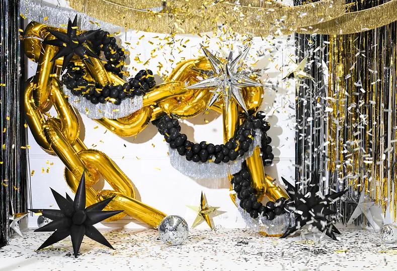 3D Star Foil Balloon 70cm Black