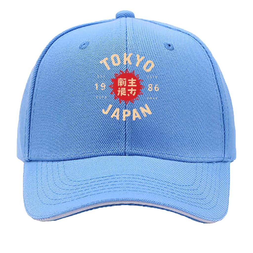 Tokyo Japan Vintage Sun Japanese Text Graphic Sandwich Baseball Cap Unisex Women Sun Cap Outdoor Workouts Hat