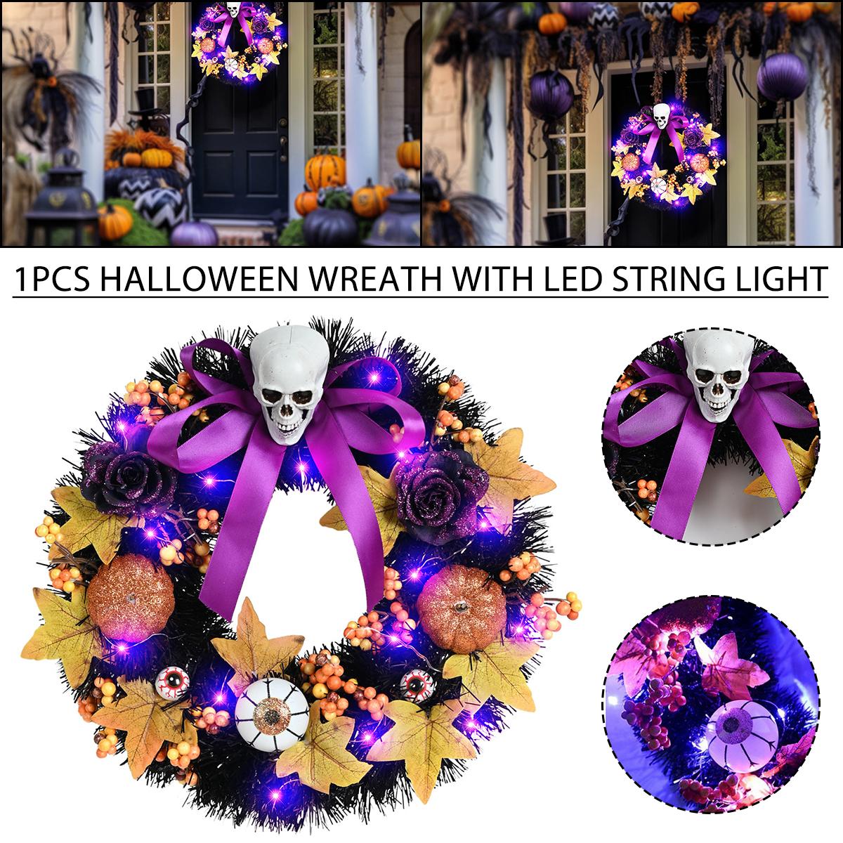 

Кали Хэллоуин украшение венок призрак ужас тыква череп венок для входной двери