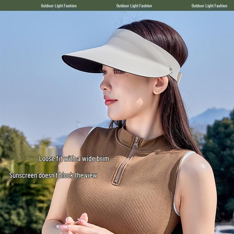 Women s Large Brim Summer Open Top Sun Visor