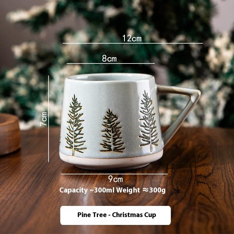 Hot 300ML Christmas Cup Original Coffee Cup Creative Ceramic Mug Office Home Party Breakfast Milk Cup New Year Christmas Gift
