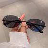 Fashion Y2k Rimless Sunglasses for Women Trendy Sun Glasses Retro Goggle Shades Summer Traveling Eyewear UV400 Gafas De Sol