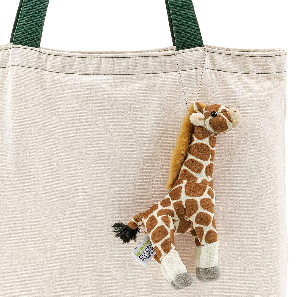 COLORATA Giraffe Plush Mascot Wild Animal with Cute Animal Keychain Doll Gift Christmas Present (Realistic Chain) (Twice Tested) /