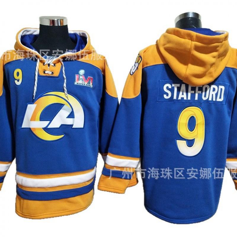 2026 Rugby Rams Embroidered Fleece Sweatshirt No.9 No.17 No.10 No.23 Team Sports