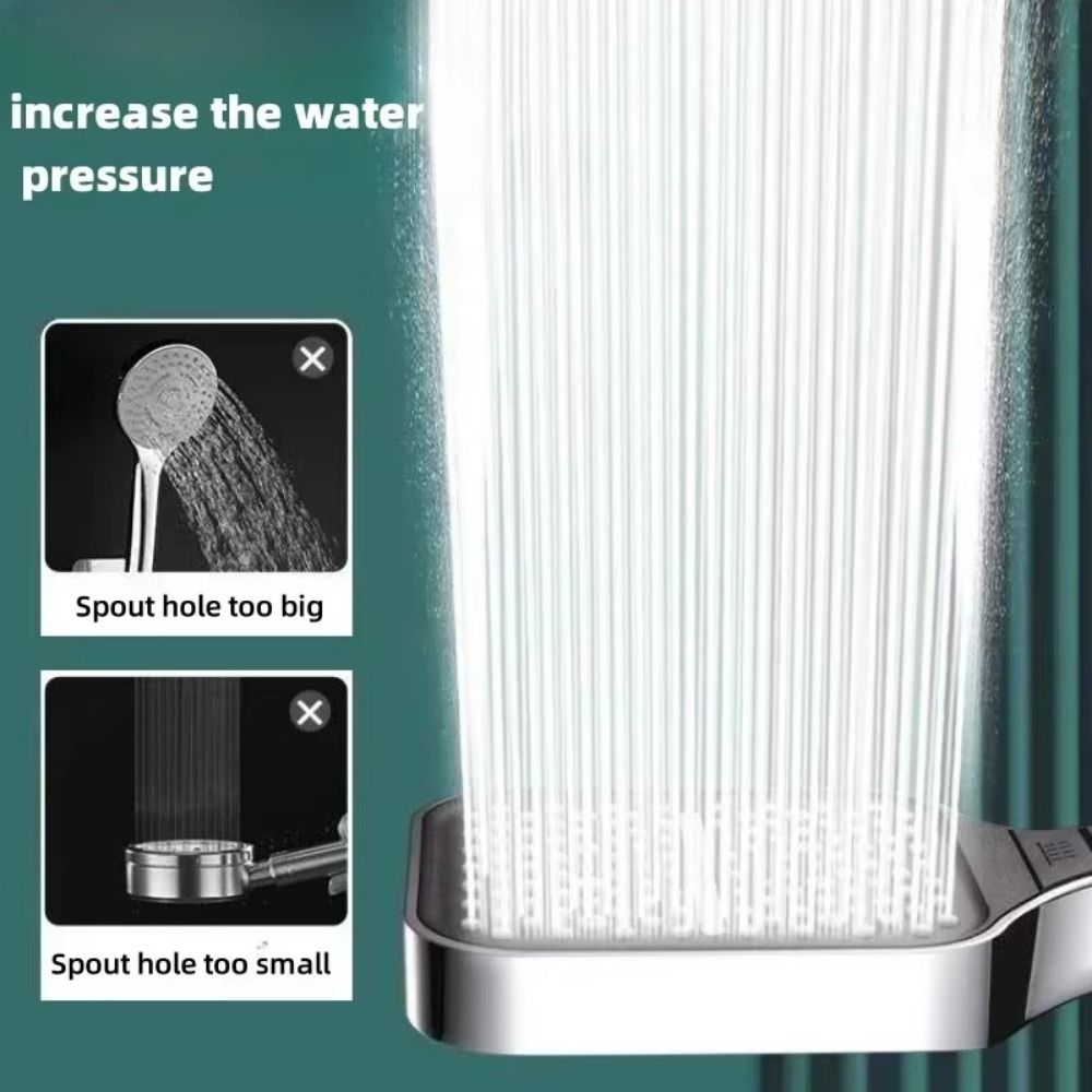 Square Large Panel Shower Head 3 Mode Bathroom Shower Tool Bathroom Shower Head  Replacement Part