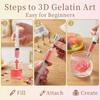 Set Unelte Artă Gelatină Oțel Inoxidabil Flori Frunze Unelte Artă Gelatină 3D Duze Budincă Ace Jello Unelte Gelatină pentru Tort