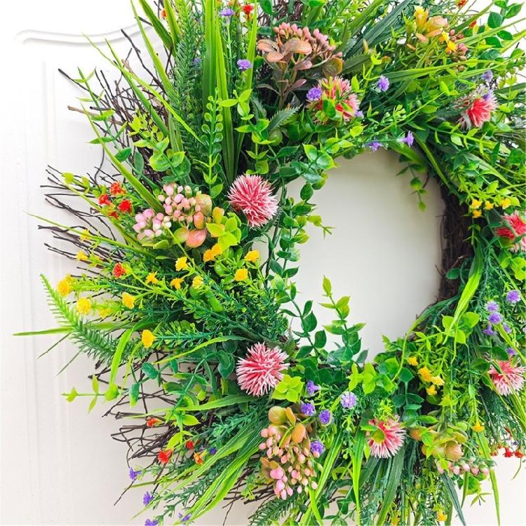 Artificial Front Door Wreath 4 Season Wildflower Flowers Wreath for Wedding Part