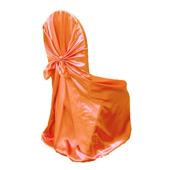 Chair Cover Dust-proof Removable Satin Skirted Back Self-tie Chair Cover Protector Event Party Supplies