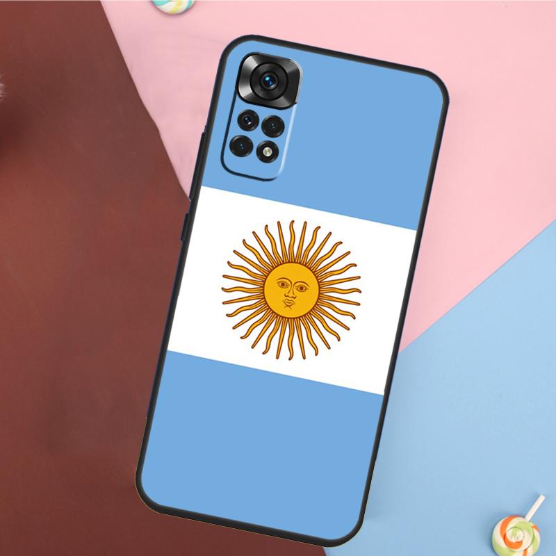Argentine Flag Cover For Xiaomi Redmi Note 13 Pro 14 12 11 9 10 9S 10S 11S 12S Redmi 14C 10C 12C 13C Case