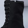 Damenschuhe Mode Hohe Canvas-Stiefel Herbst Bequeme Tanzschuhe für Damen Weiße Lässige Sneaker Damen Mittelhohe Stiefel