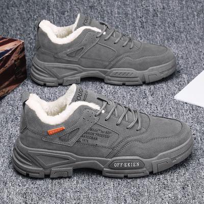 Schneestiefel Herren Winter Herrenschuhe Fleece verdickt warme Baumwollschuhe rutschfest verschleißfest Arbeitsschuhe Herren niedrige Martin-Stiefel