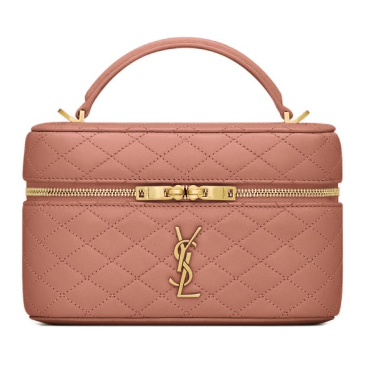 

Saint Laurent Mini Gaby Vanity Bag Barely Pink Women Bags 766731-1EL07-5922 Basic Set (Bag+Dust Bag)