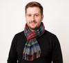 Hamilton Kilts Szalik Tartan z 100% Wełny Jagnięcej, Zimowa Stola z Długimi Frędzlami