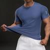 Wygodna Sportowa i Casualowa Stylizacja Modny Dopasowany Elastyczny Fitness Outdoorowy T-shirt z Krótkim Rękawem
