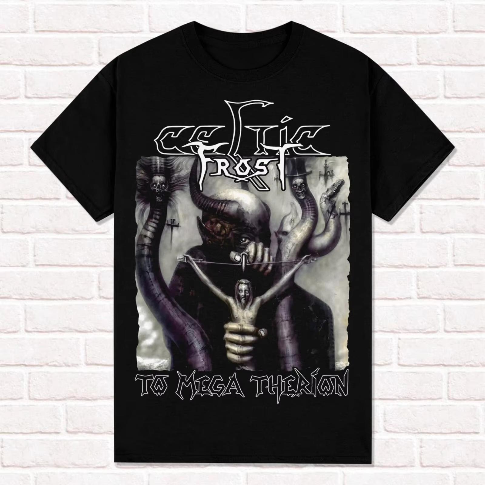 

Celtic Frost T-Shirt To Mega Therion 1985 Thrash Metal Death Black Metal Tees Tops Unisex Cotton Short Sleeve High Street L