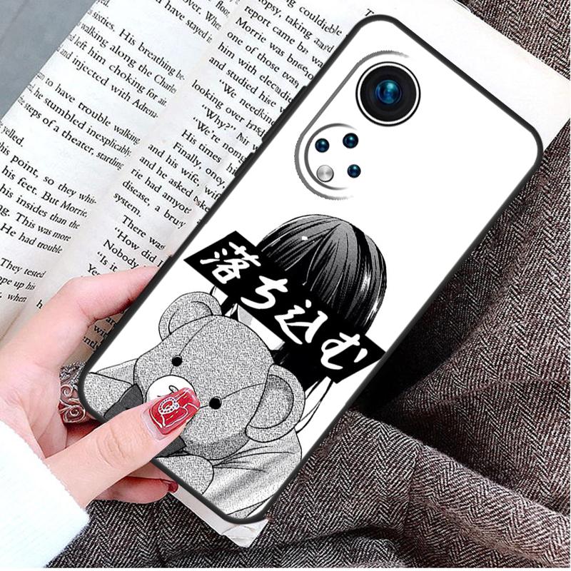 Sad Girl Japanese Anime Case For Honor Magic 8 Pro 5 6 7 Lite Honor 400 200 50 70 90 X9d X9c X9b X9a X8b Win RT Cover