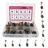 40 Pcs Electric Motor Carbon Brushes Set with 10 Sizes for Replacement Repair Power Tool Part