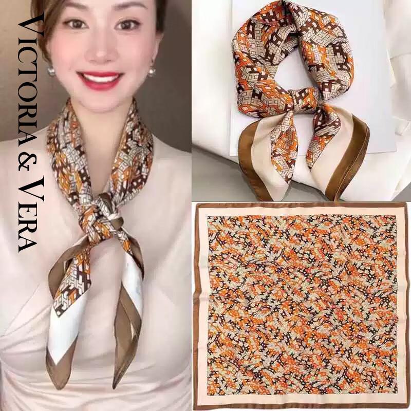 VICTORIA&VERA Mulberry Silk Printed Scarf