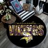 Minnesota Vikings3,Round Area Rug,Carpet Rug for Living Room Bedroom Sofa Playroom Decor,Non-slip Floor Mat