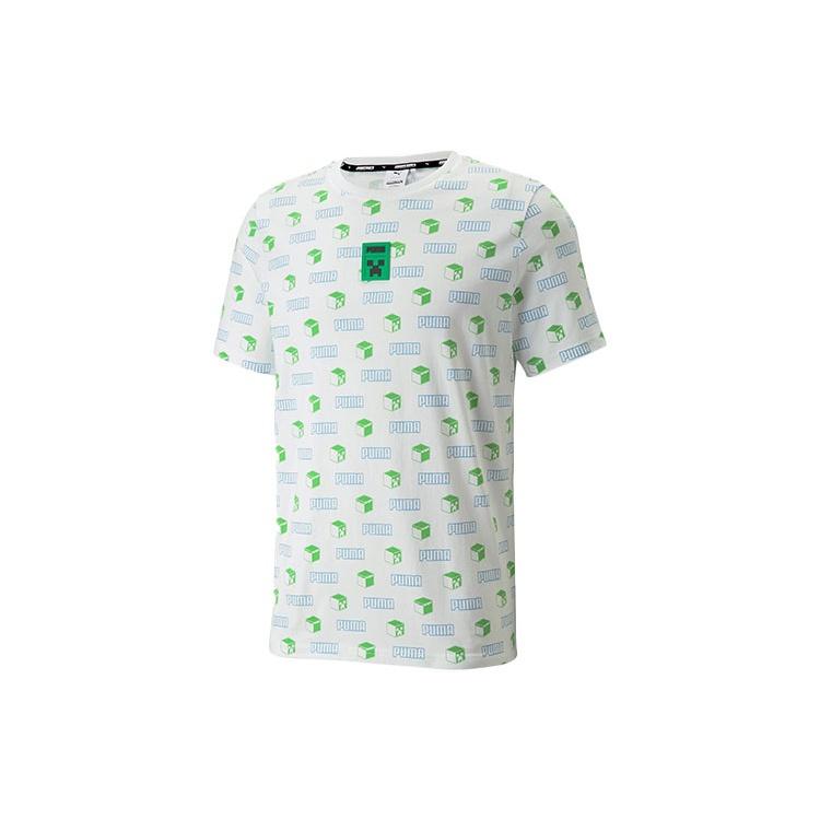 PUMA X Minecraft AOP Tee  White  Men s 534375-02 XL