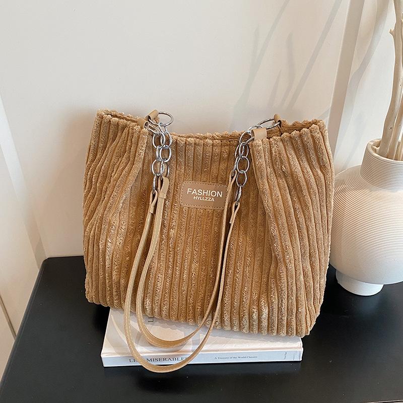 Elegant Handbag for Women | Chain Shoulder Strap,Daily Commuting Zip Closure, Solid Color Tote Bag