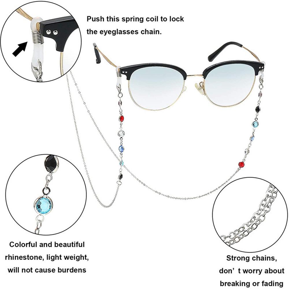 Buy 6Pcs Beaded Cord Eyeglass Chains Neck Lanyard Glasses Strap
