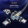 540° Rotating Magnetic 3-in-1 Charging Cable for Android, Apple, and Type-C Devices