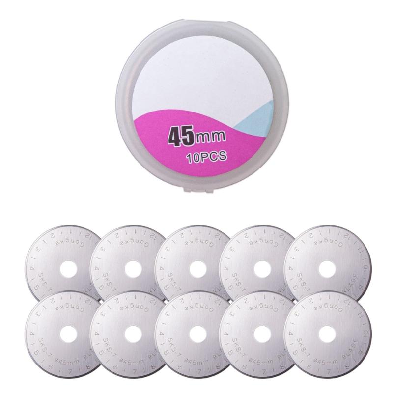 5/10 Pcs 45mm Rotary Cutter Slices Rotary Cutter Replacement Slices Round Slices Quilting Accessories for Crafting 1