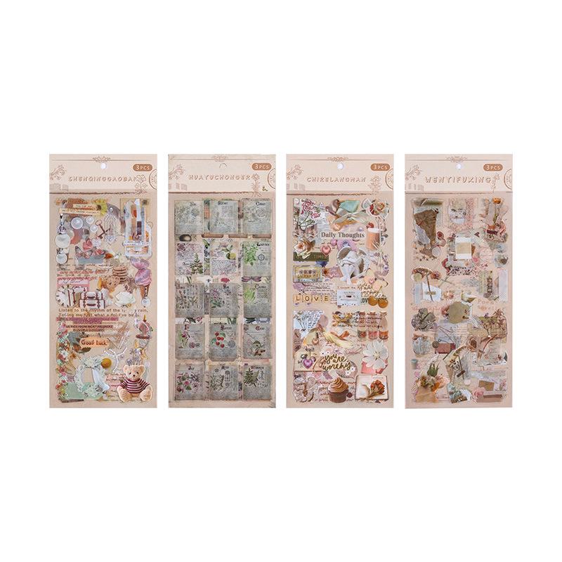 American Retro Nostalgic Stickers: High-Grade Waterproof PVC for Creative Journaling & Kids' Packs