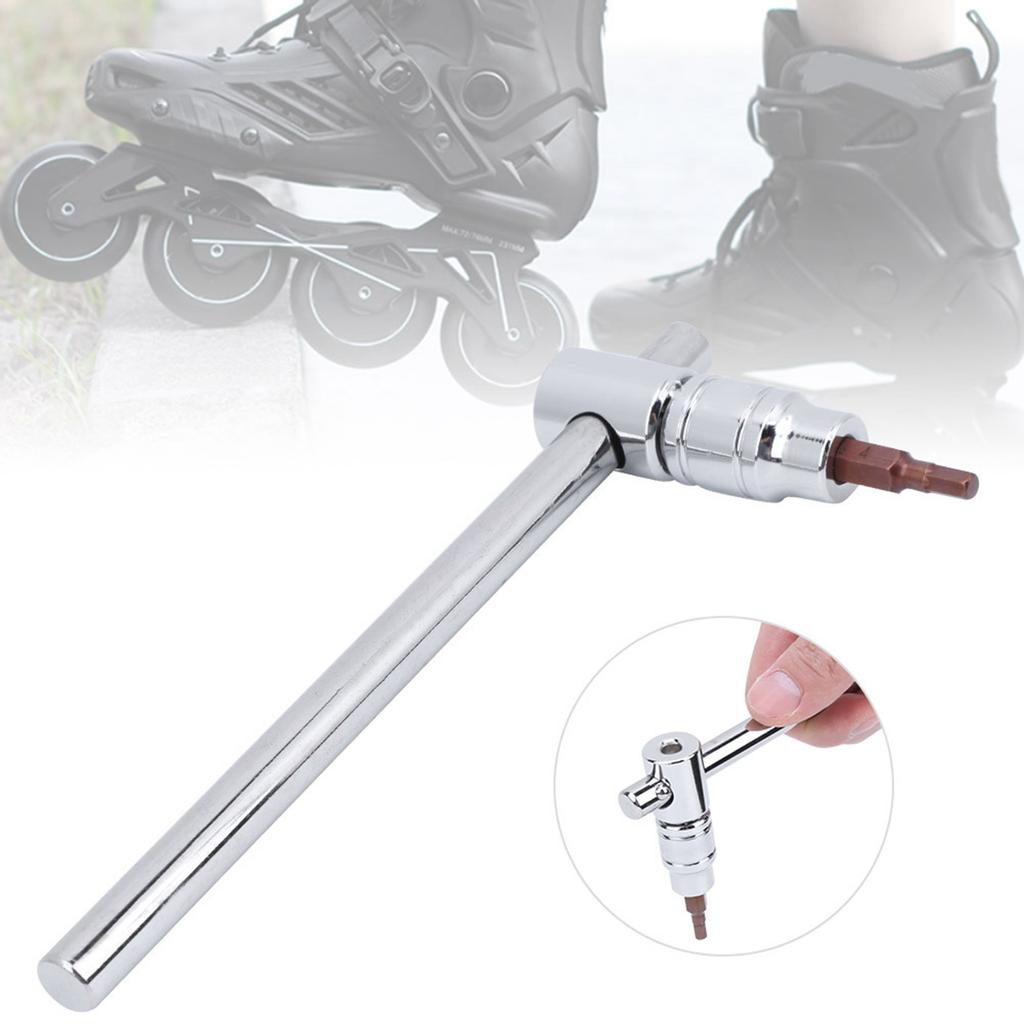 Patină cu rotile Îndepărtează Accesorii Mâner în formă de T 15,5 cm Patinaj în linie Cheie hexagonală interioară de 4 mm