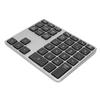 Wireless Number Pad 35 Keys Aluminum Alloy   Rechargeable Ergonomic Numeric Keypad for Desktop Laptop Tablet