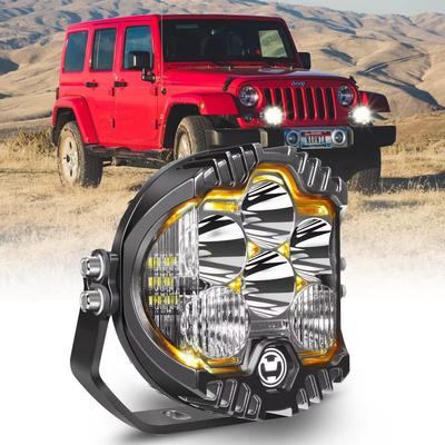 5-Zoll 50W Dreiseitiges LED-Arbeitslicht für JEEP Wrangler Offroad A-Säule/Dach