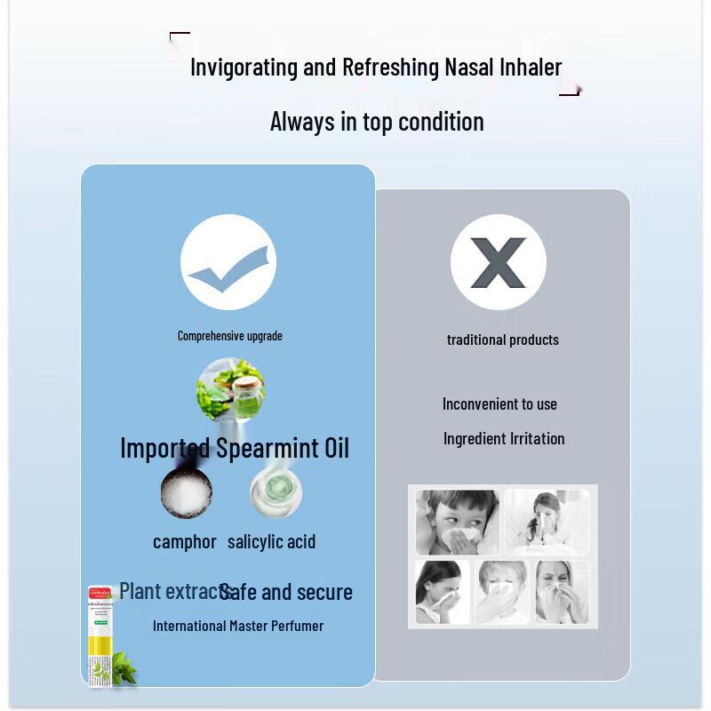 Thai Herbal Refreshing Nasal Inhaler 3-Pack