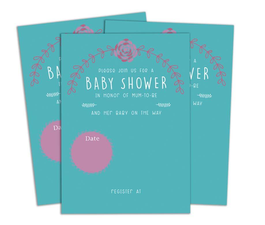 Darling Souvenir Baby Shower Invitation Card 28 Pcs Fill or Write In Blank Invites Printable Party Supplies