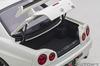 AUTOart 1/18 Scale Nissan Skyline GT-R (R34) V-Spec II White Pearl Finished Product 77406