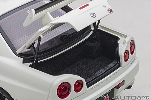 AUTOart 1/18 Scale Nissan Skyline GT-R (R34) V-Spec II White Pearl Finished Product 77406