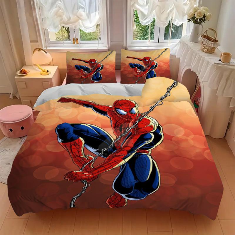 Spiderman High Print 3Pcs Bedding Setduvet Cover With 2 Bedropillowcase Home Birthday Gift
