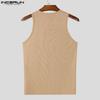INCERUN Men Sleeveless Casual Fitted Gym Sport Tank Tops