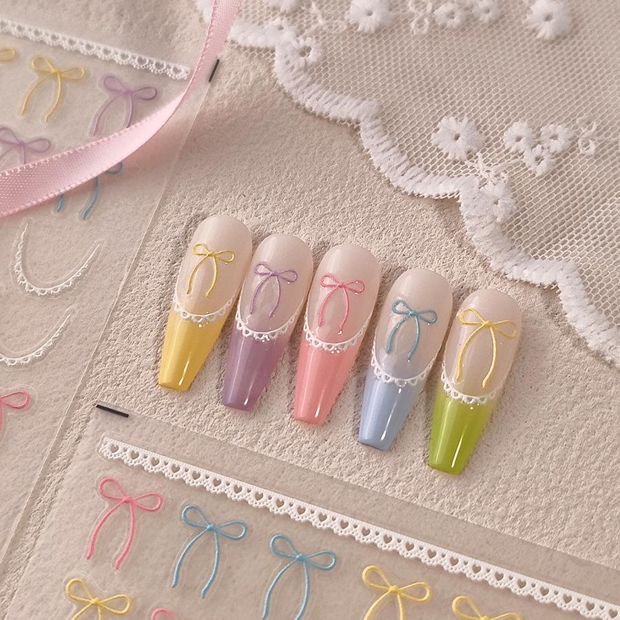 

TENSOR Spring Butterfly Bow Nail Stickers TS-4051: Colorful, Simple Design