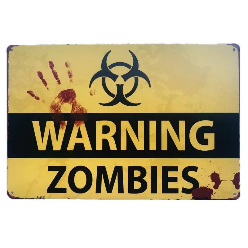 Warning Area 51 Metal Tin Sign Vintage Smoking Zone Signs Caution Wall Plaque Print Iron Plate Painting Bar Garage Decor Plaque