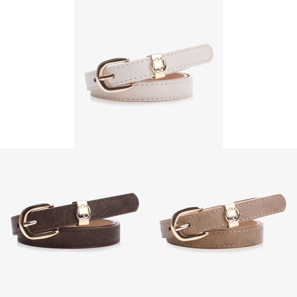 Minimalist Pu Leather Womens Fashion Belt With Gold Buckle For Casual Jeans Styling