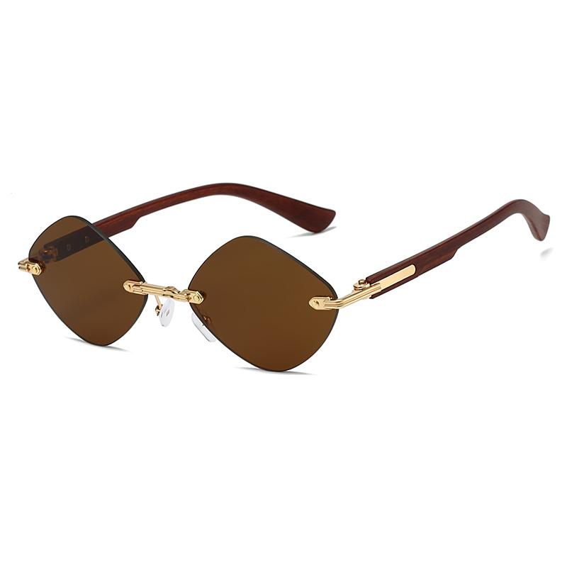 Fashion Rimless Sunglasses Women Luxury Vintage Brand Sun Glasses Retro Trend Diamond Lady Shades Eyewear Sunglasses for Men