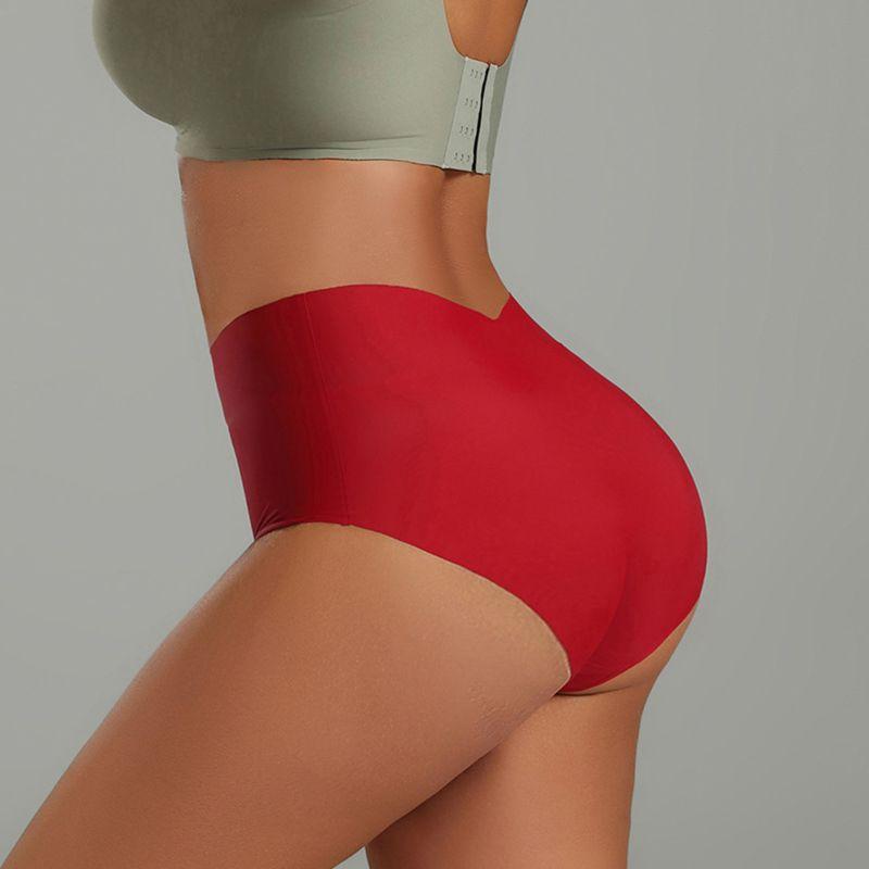 Women Solid Color Comfortable Antibacterial Briefs