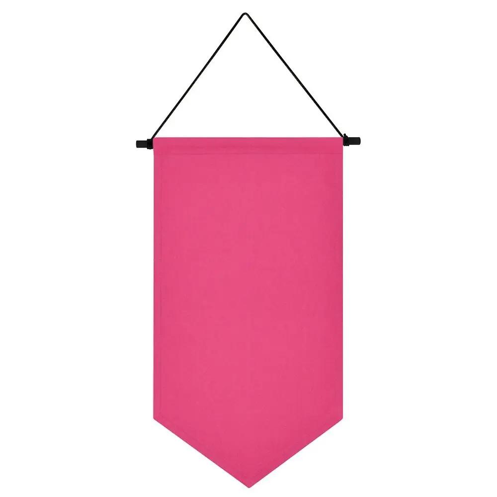 Triangle Flag Wall Hanging Canvas Banner Hanging Brooch Pin Display Durable Multifunctional Badge Storage Pin Display Pennant