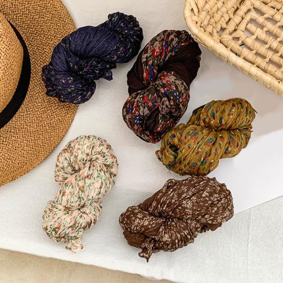 Ladies Shawl Scarf Floral Print Versatile Comfortable Bright Color Shawl Wrap Soft-textured Winter Accessory