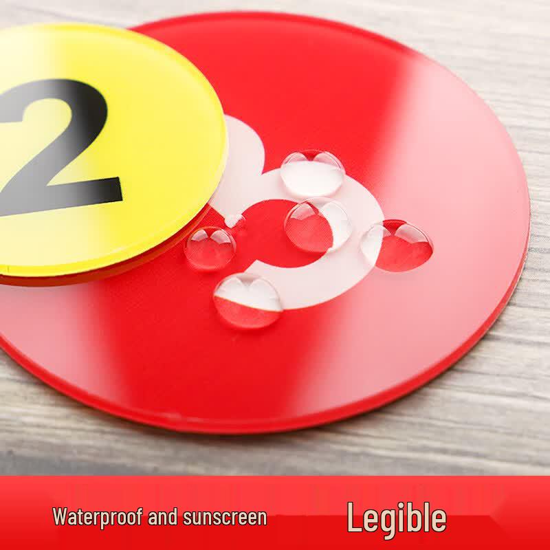 Round Acrylic Adhesive Number Plate