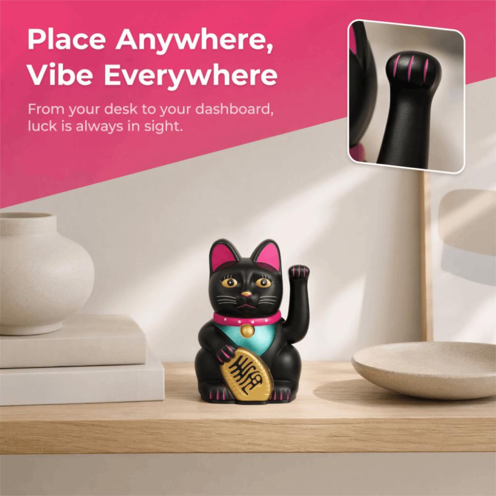 4inch Solar Nodding Lucky Cat Ornament Office Desktop Decoration Without Base