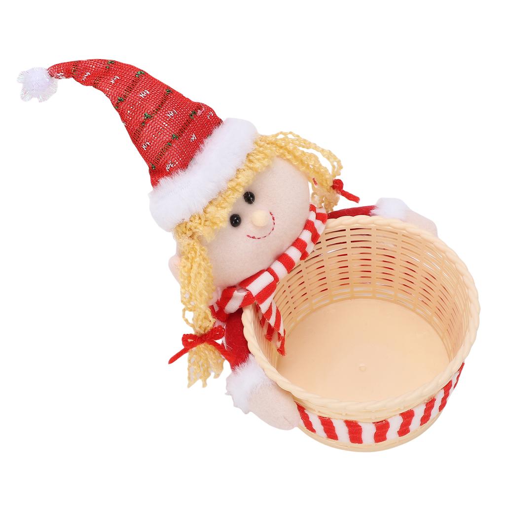 Xmas   Basket Dish Bowl Xmas Snack Dried Fruits Nuts Storage Holder for Table Desk Decoration