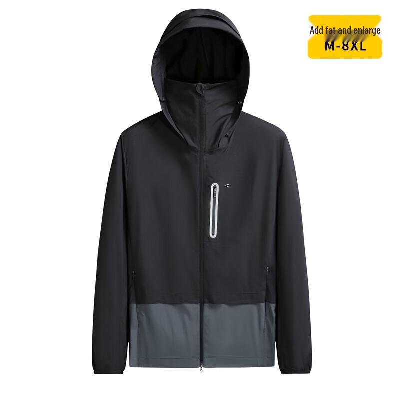 Dibenze Plus Size Hooded Lightweight Skin Jacket